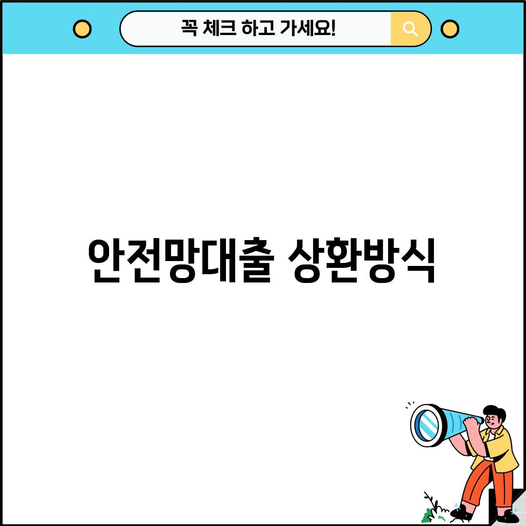 안전망대출 상환방식