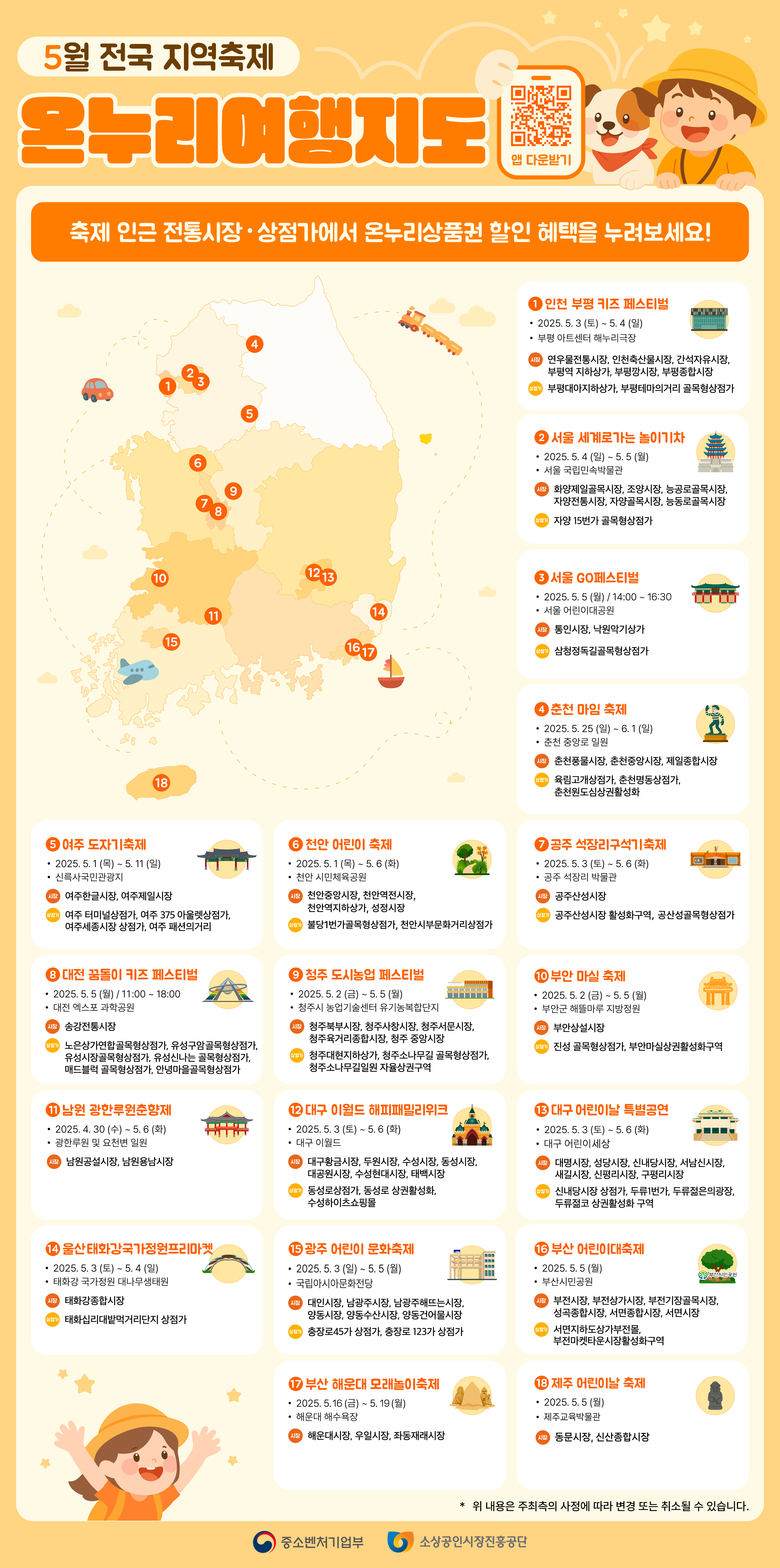 전국 온누리 여행지도