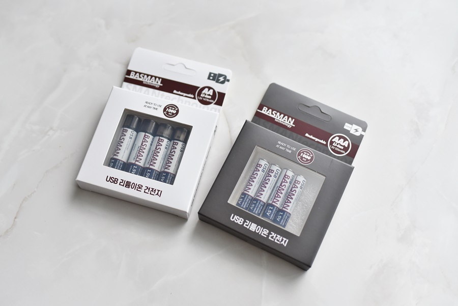 : 바스만 AA건전지, AAA건전지 USB충전식건전지 1