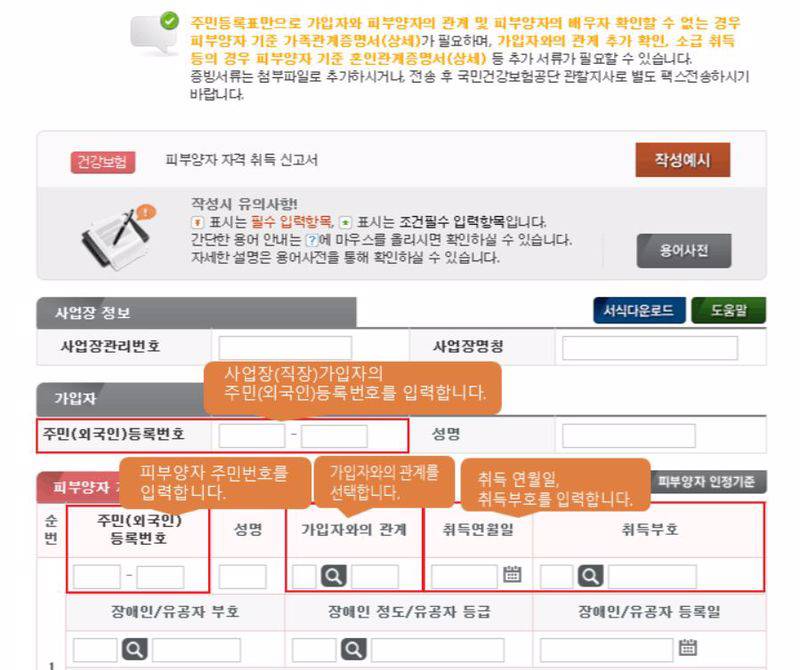  건강보험 피부양자로 등록하려면