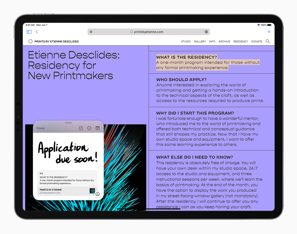 애플 iPadOS 15 퀵 메모