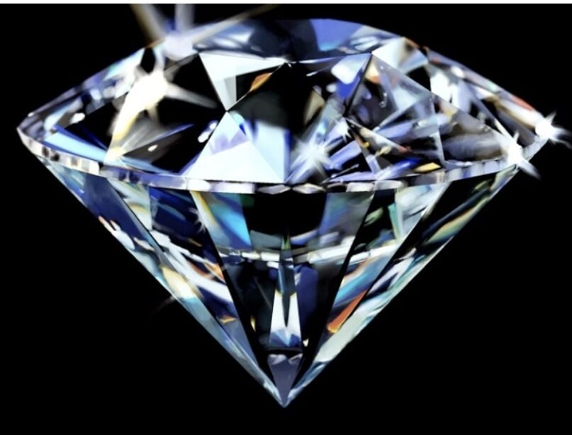 매우 반짝이는 다이아몬드