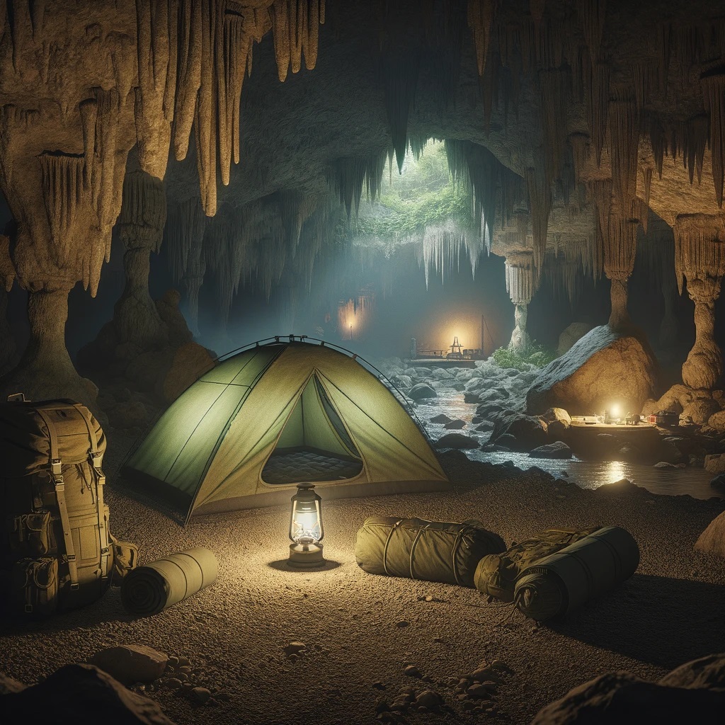 동굴 캠핑