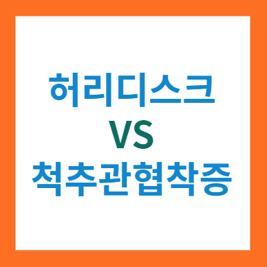 허리디스크(허리디스크탈출증) vs 척추관협착증 (완벽정리)