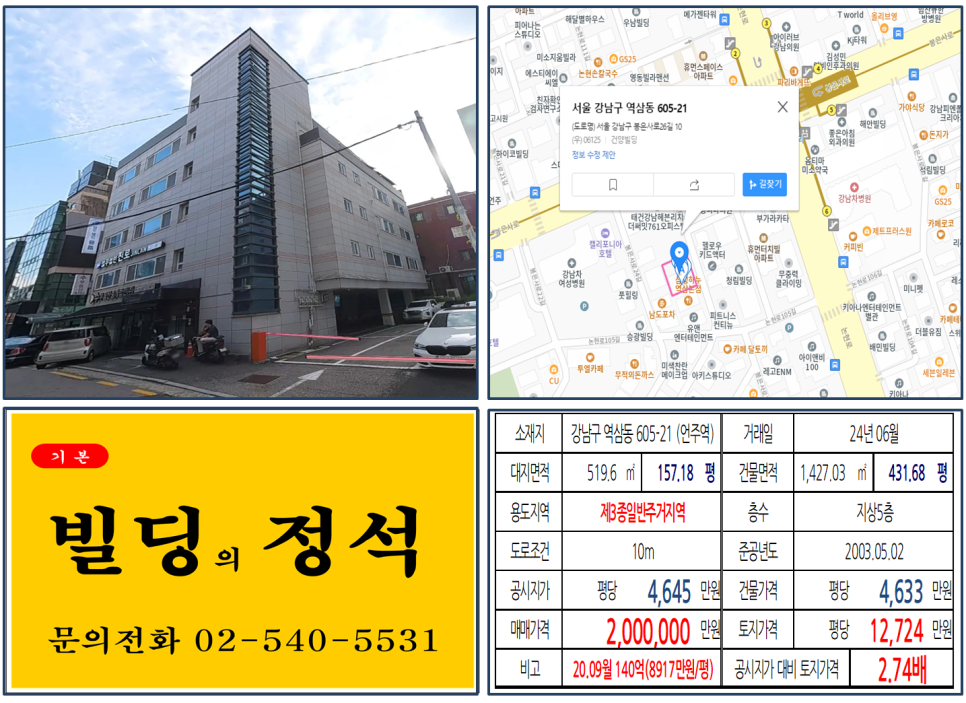 강남 언주역 인근 200억 원 오피스 빌딩 거래로 60억 원 시세차익 발생