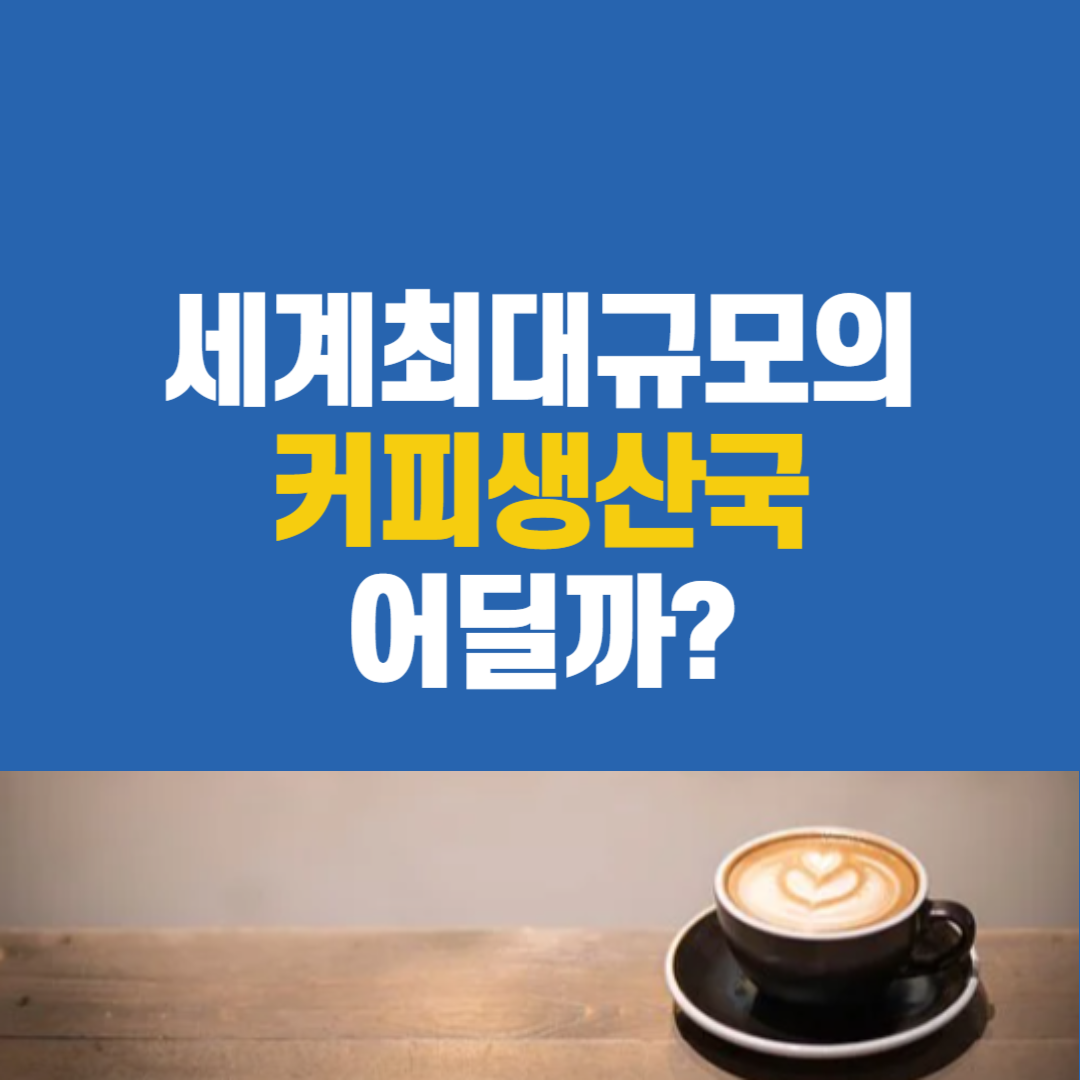  세계 최대 규모의 커피 생산국 (with 커피벨트)