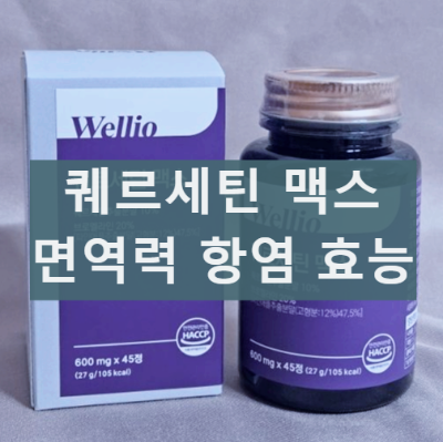 웰리오 퀘르세틴 맥스 내돈내산 후기 성분 효능 부작용