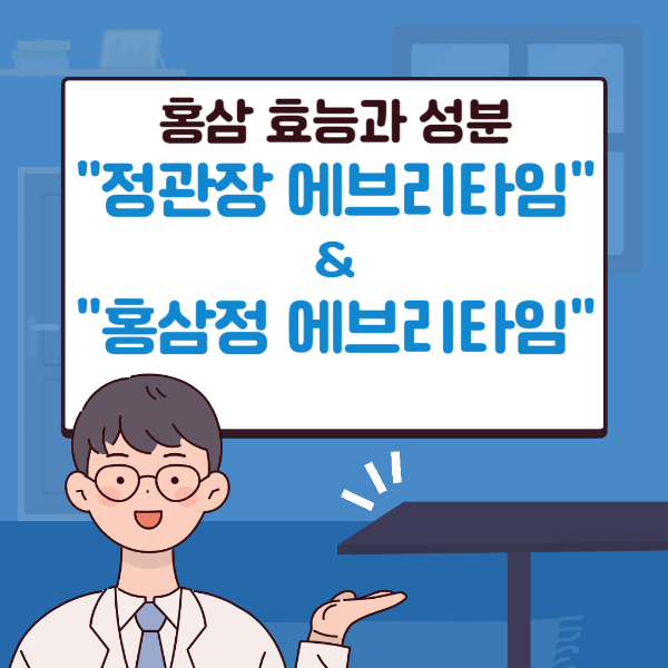 홍삼 정관장 에브리타임과 홍삼정 에브리타임의 효능 성분에 대해 알아보자! 글 썸네일 사진