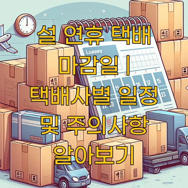 설 연휴 택배 마감일 ❘ 택배사별 일정 및 주의사항 알아보기