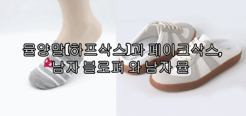  뮬양말(하프삭스)과 페이크삭스, 남자 블로퍼 와 남자 뮬 구분