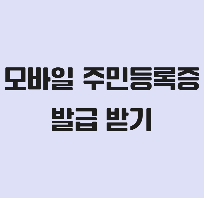 모바일 주민등록증