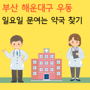 부산 해운대구 우동 일요일 문여는 당번 약국