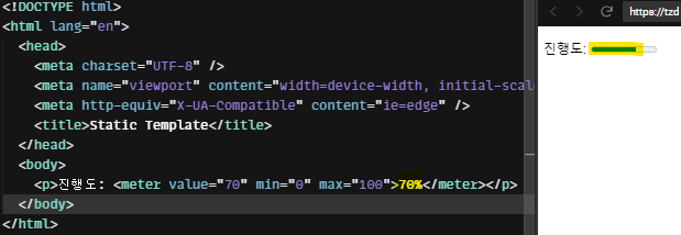 HTML meter tag