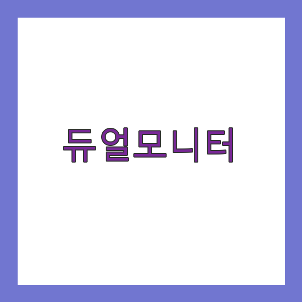 듀얼모니터