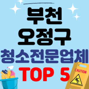 부천 오정구 입주청소 비용 가격 전문 아파트 후기 업체 이사청소 원룸청소 추천 견적 TOP 5