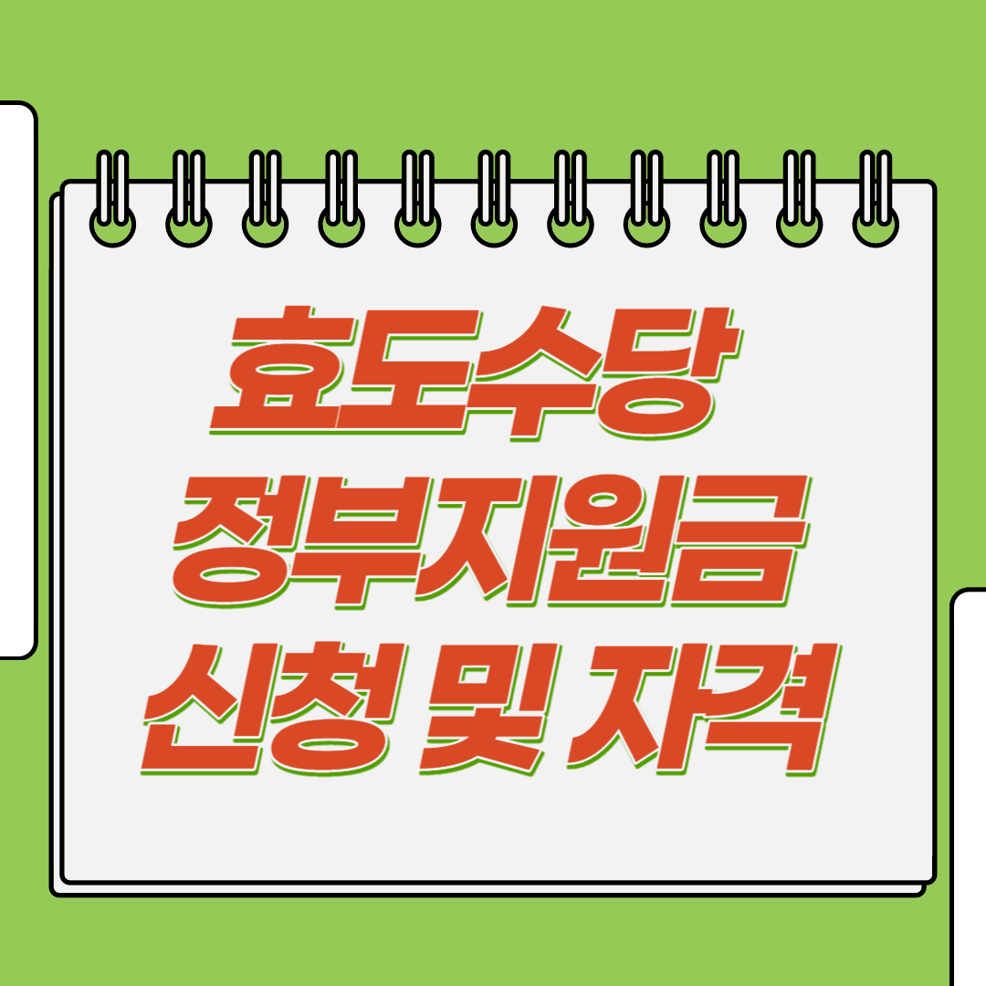  효도수당, 정부지원금 신청 및 자격