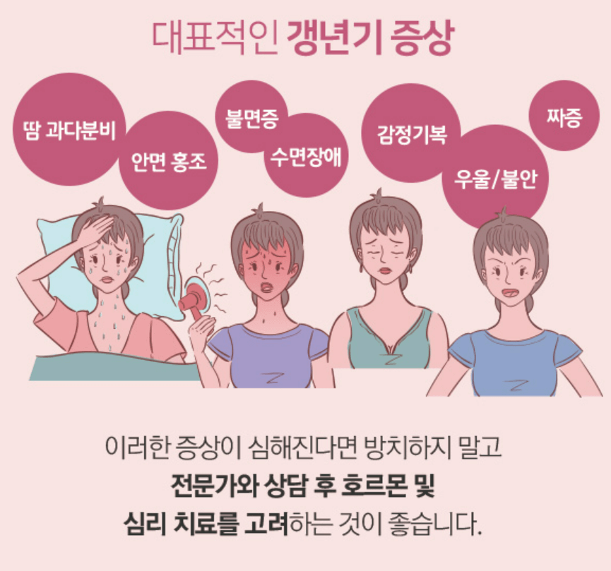 갱년기 증상 갱년기 영양제 추천