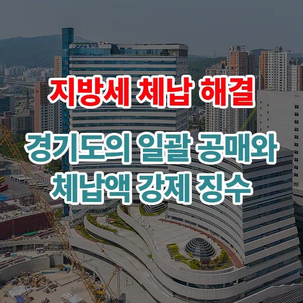 지방세 체납 해결, 경기도의 일괄 공매와 체납액 강제 징수