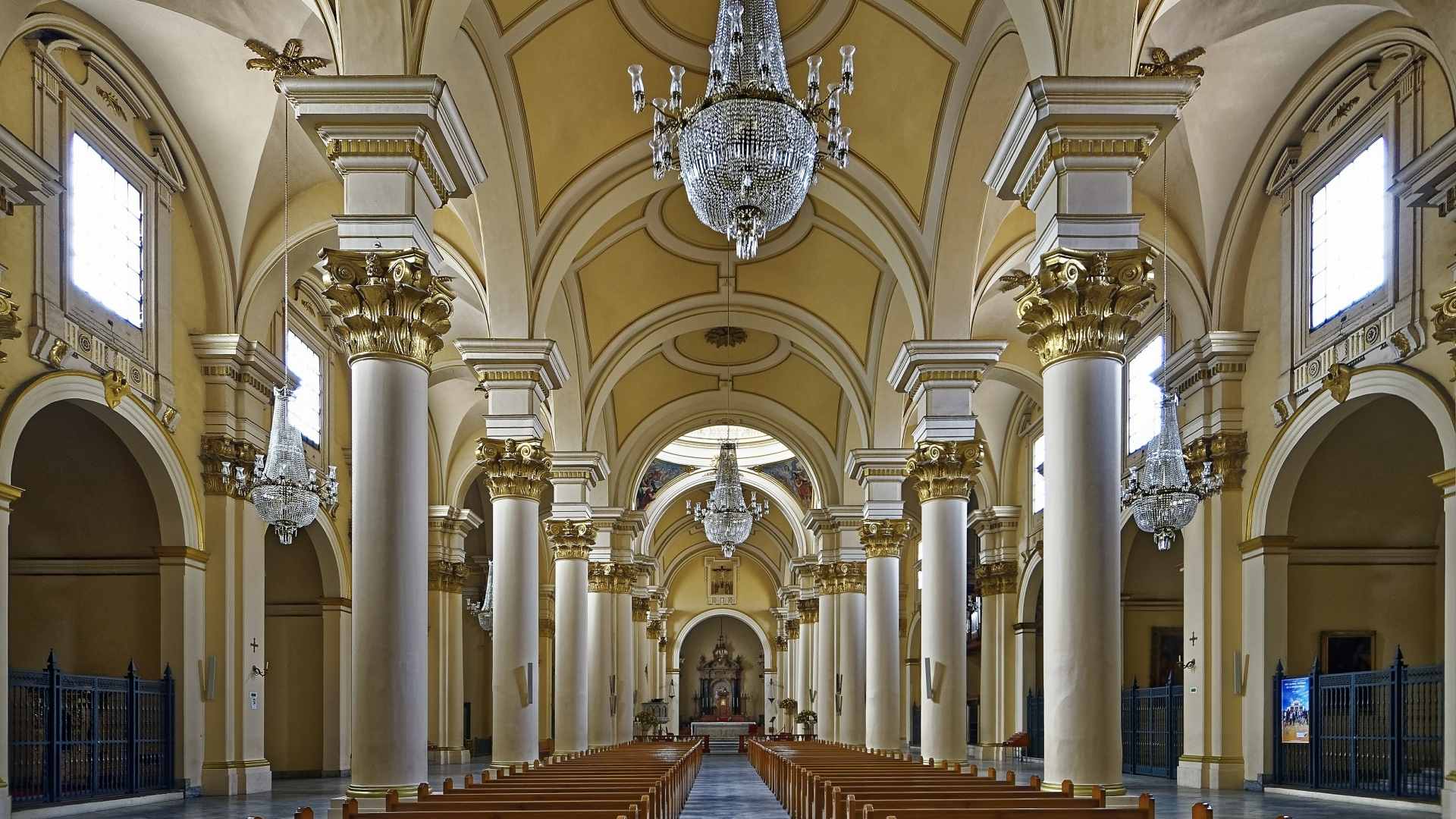Church interior wallpaper