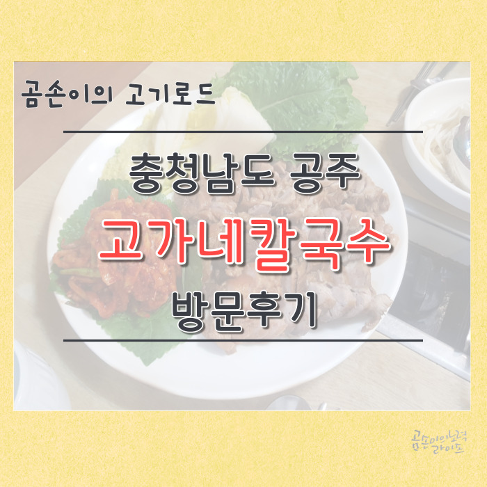  곰손이의 고기로드 : 공주 고가네칼국수