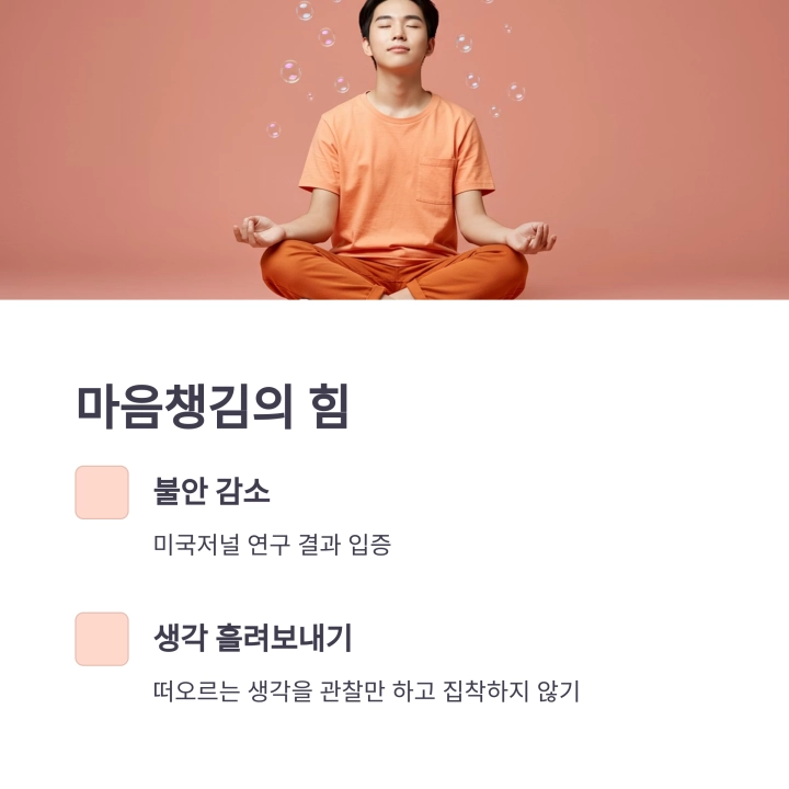 2030세대를 위한 스트레스 날리는 5분 명상법