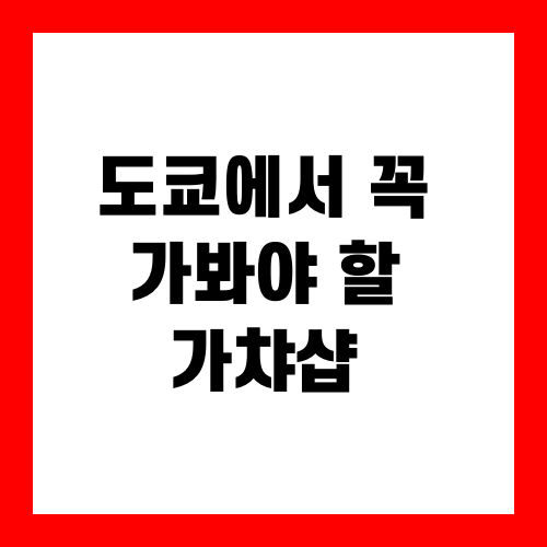 도쿄에서 꼭 가봐야 할 가챠샵