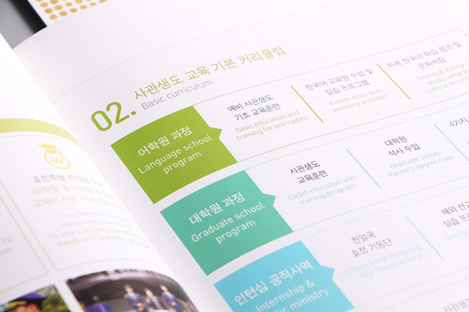 가독성 디자인 작업 소개 대학 팸플릿 제작, 2