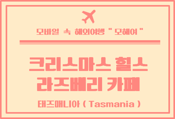  태즈매니아 가볼 만한 카페 - 크리스마스 힐스 라즈베리 카페 / Christmas Hills Raspberry Farm Cafe
