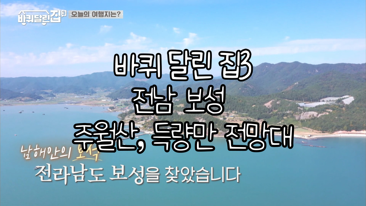  tvN <바퀴달린 집3> 6회 전라남도 보성군 - 주월산 전망대, 주월산 숲정원, 윤제림 편백나무 숲, 모노레일, 핑크뮬리