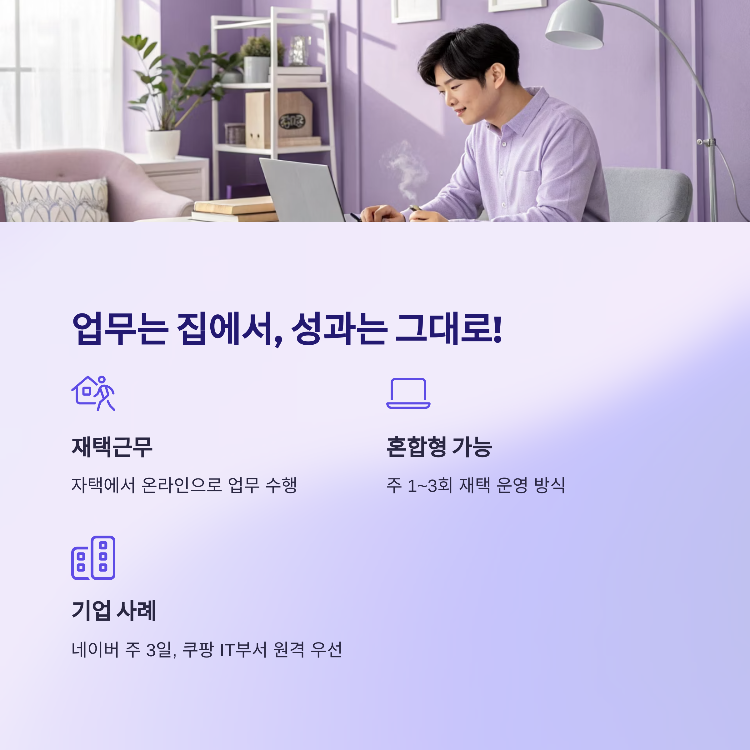 재택·혼합형 근무 방식과 네이버·쿠팡 사례 소개