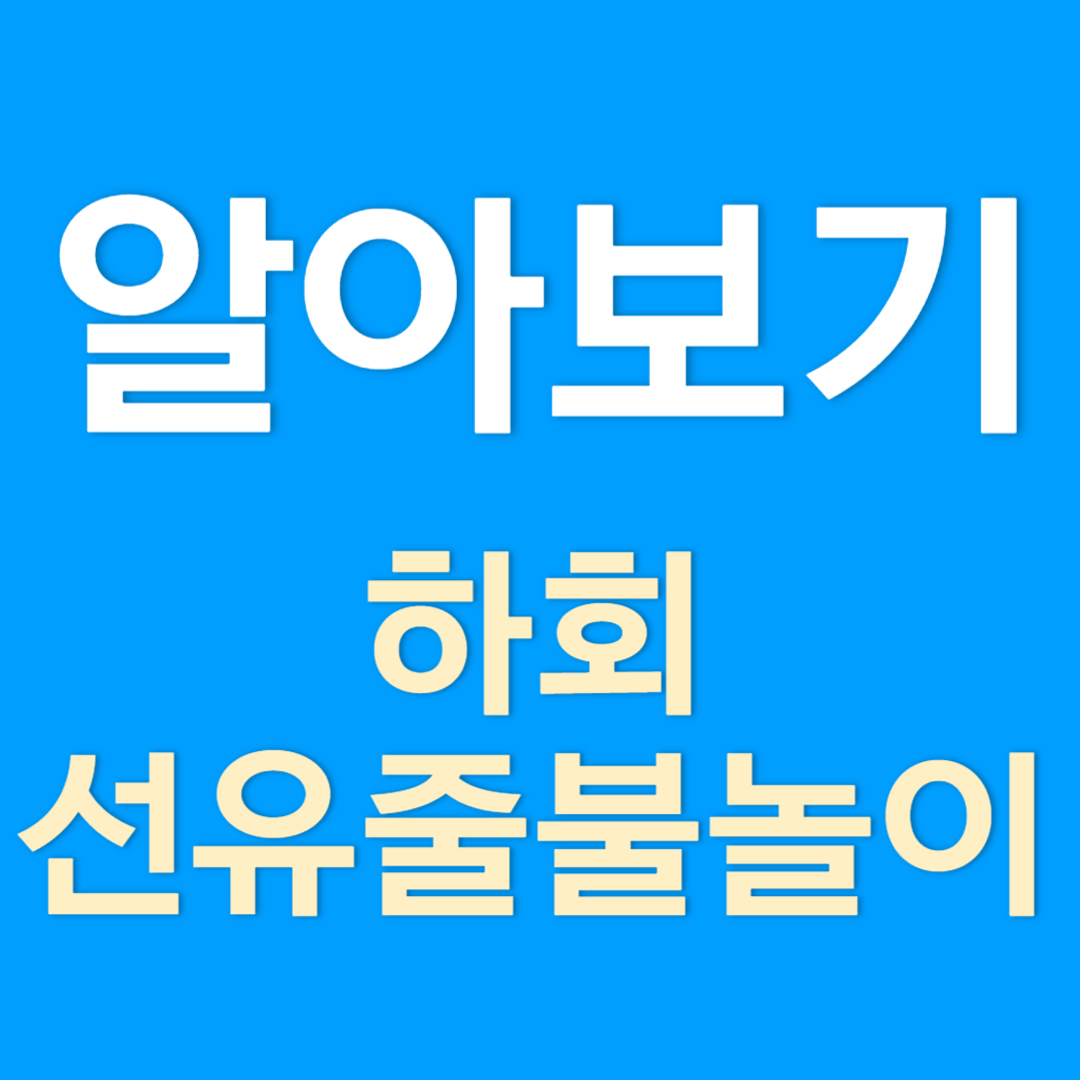 안동 하회선유줄불놀이 일정과 꿀팁 정보