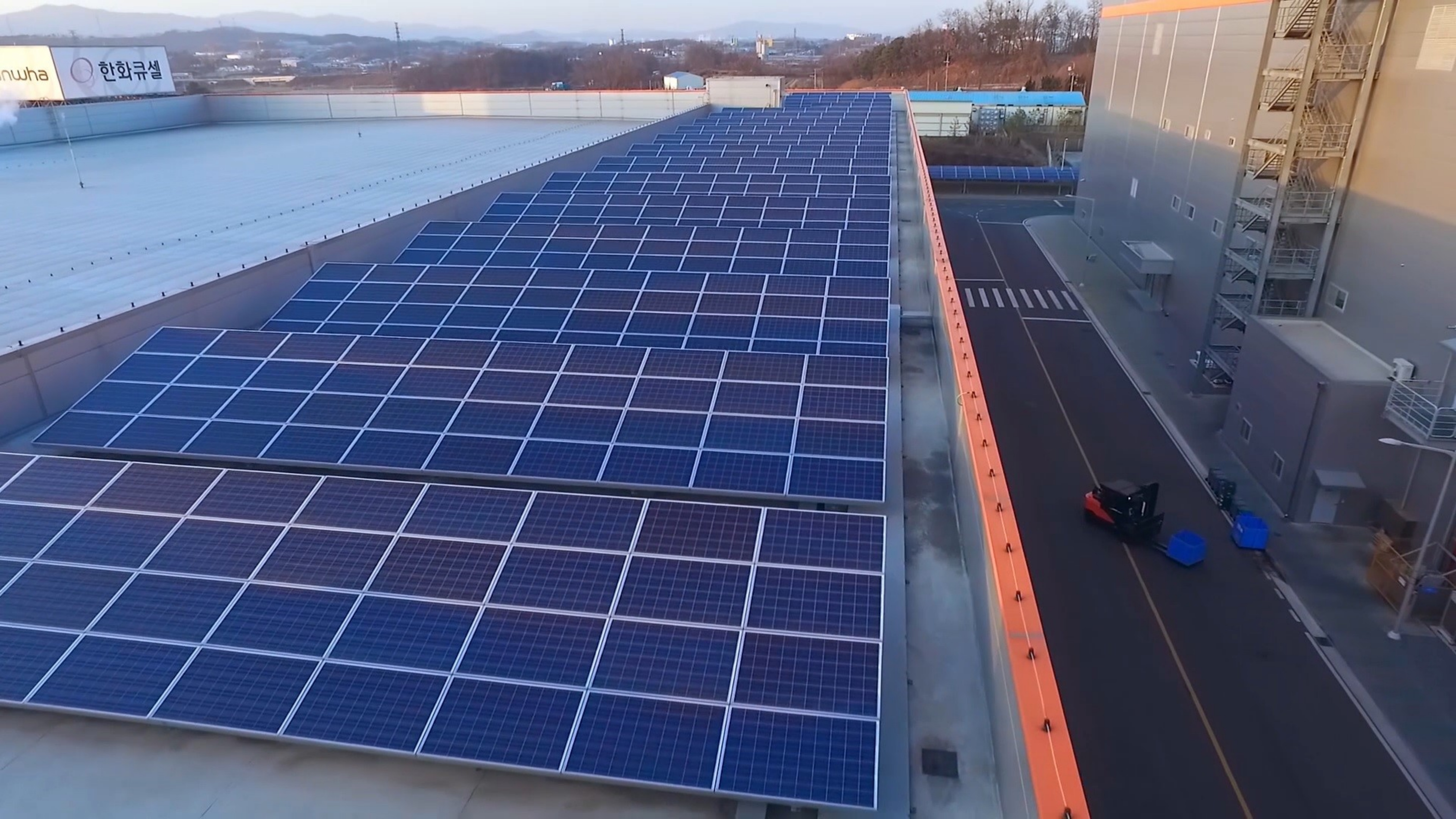  한화큐셀 현대자동차 사업장 유휴부지에 20MW 태양광 모듈 공급