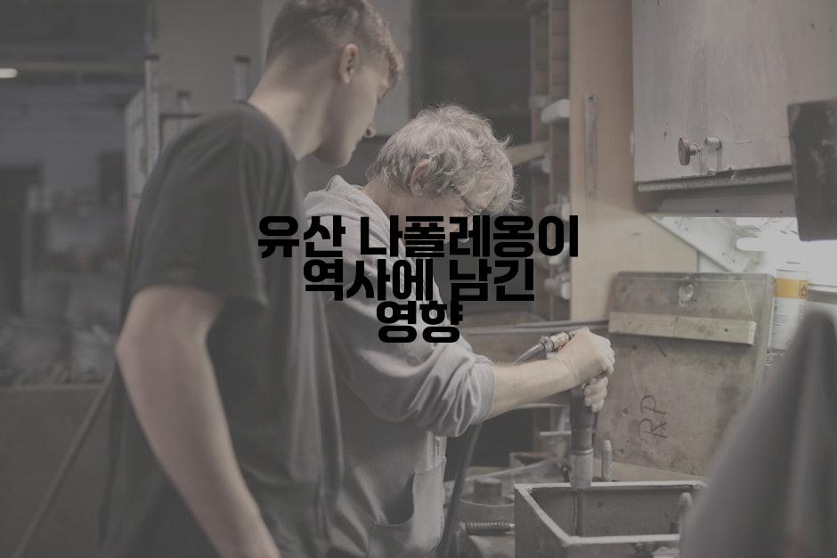 유산 나폴레옹이 역사에 남긴 영향