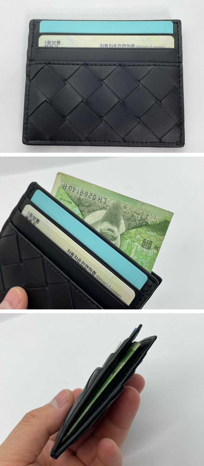 Bottega Veneta card pocket with card