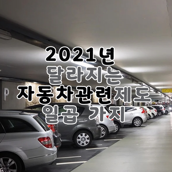  2021년 달라지는 자동차관련제도. 꼭 참고하세요!