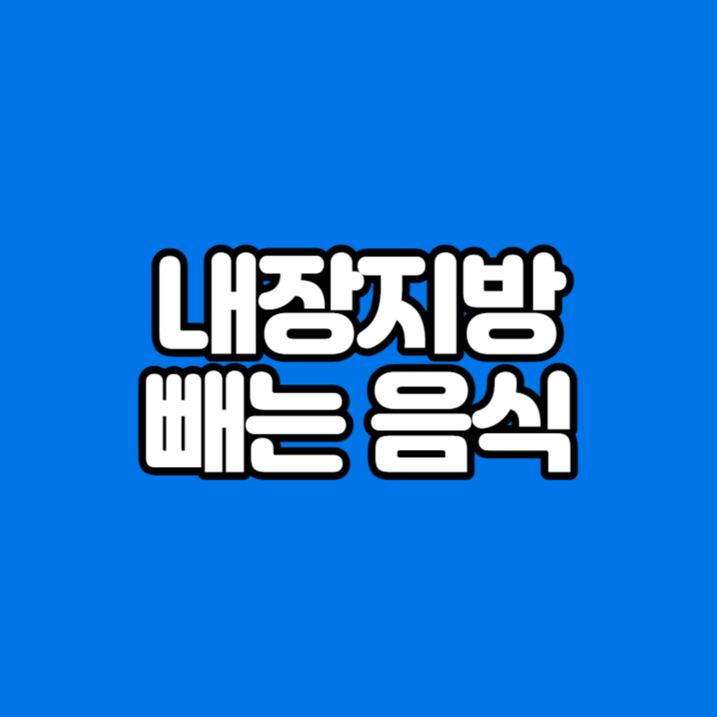 내장지방 빼는 음식