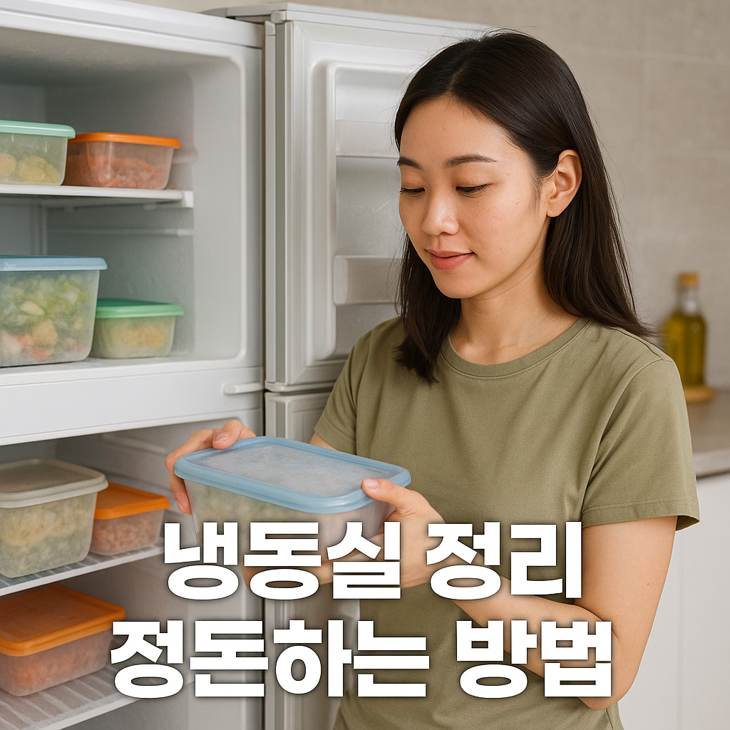 냉동실 정리 정돈하는 방법 이미지