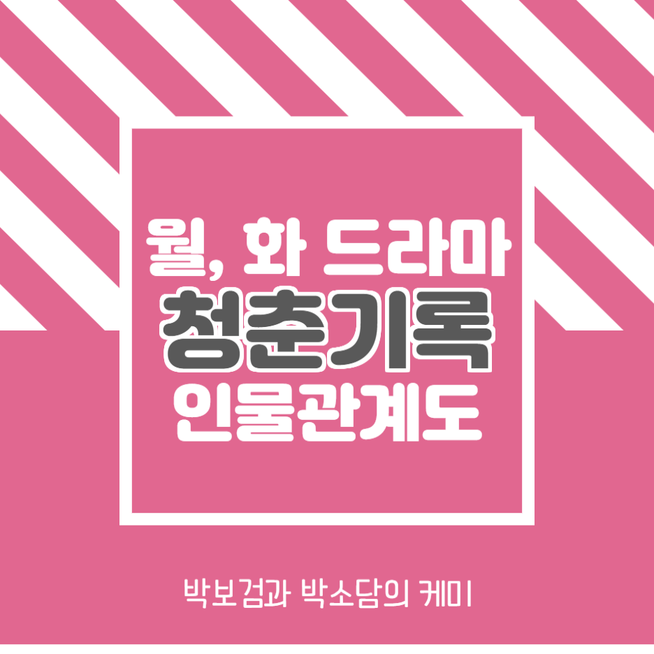  박보검 주연의 청춘기록 등장인물 인물관계도