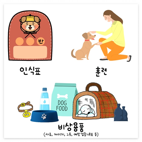 인식표,-훈련,-비상용품-사진
