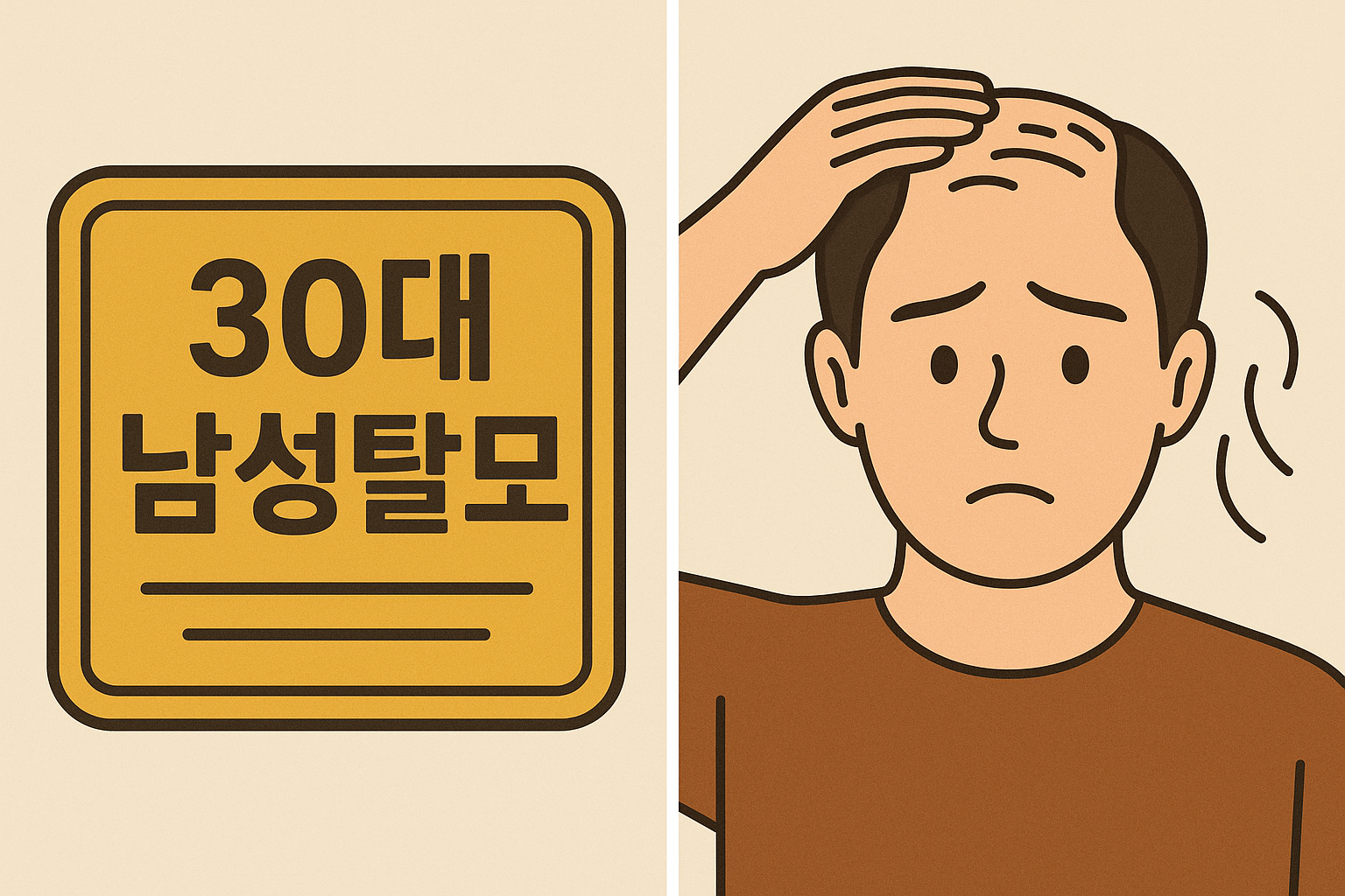 30대 남성 탈모 관련 이미지