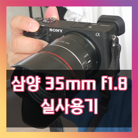 삼양 35mm f1.8 렌즈 실사용기 후기 간단 리뷰