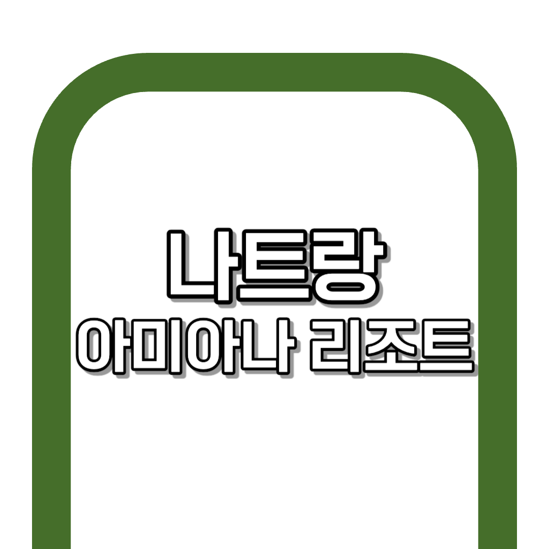 아미아나 리조트 나트랑(냐짱) 다녀온 후기 필수 체크!!