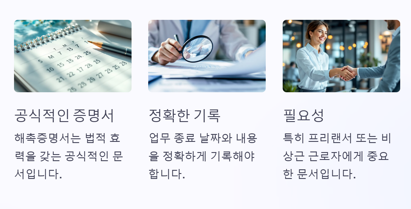 해촉증명서