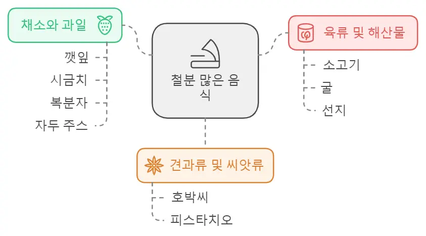 철분 많은 음식