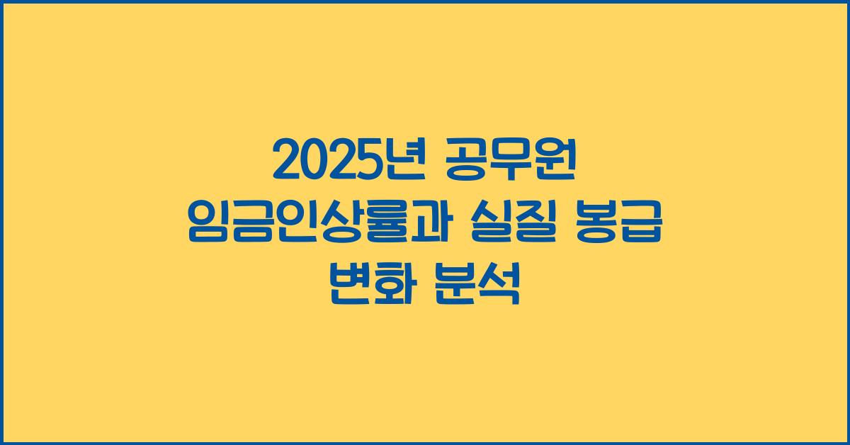 2025년 공무원 임금인상률