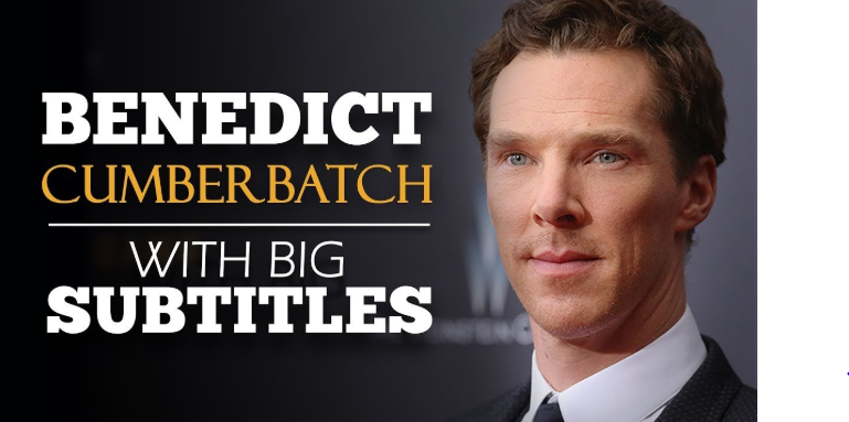  유명인사 스피치로 영어공부 하기 Just Do it by Benedict cumberbatch