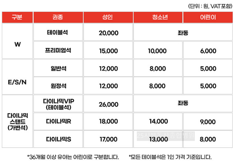 아시아드 축구경기장 티켓가격