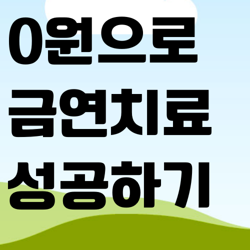  0원으로 금연치료 성공률 높이는 방법