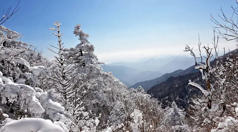 지리산 설경 상고대