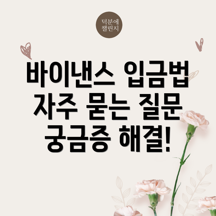 바이낸스 입금방법